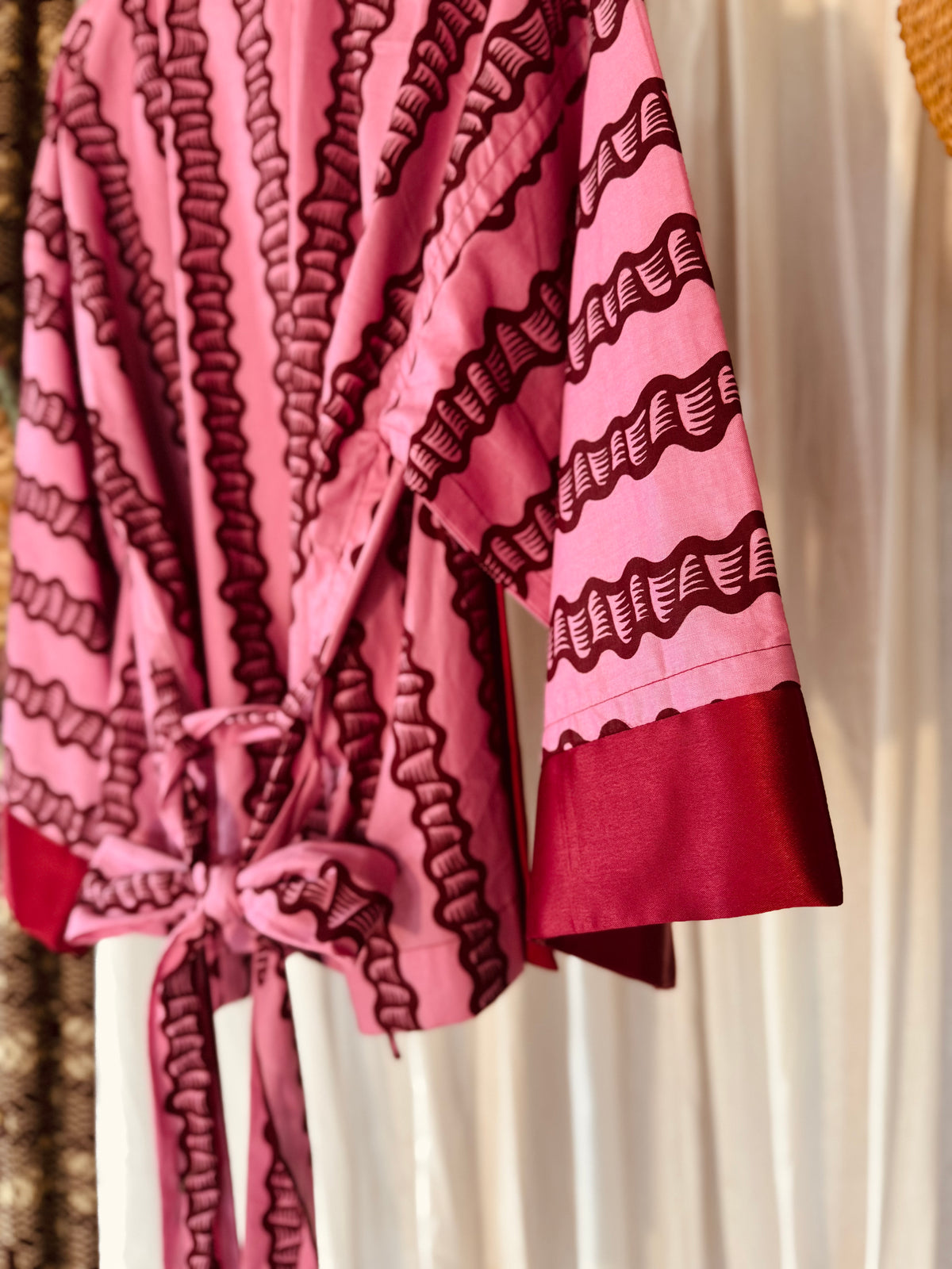 Afrikimo « Fleur de lune III » - Satin rouge