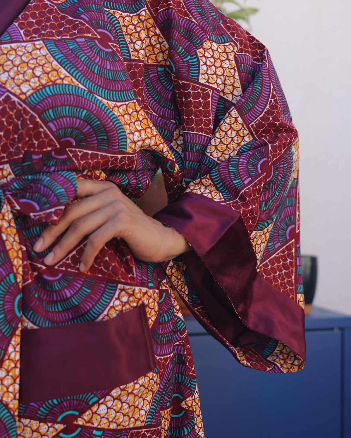Afrikimo réversible « Morning Glory » - Crème Satin