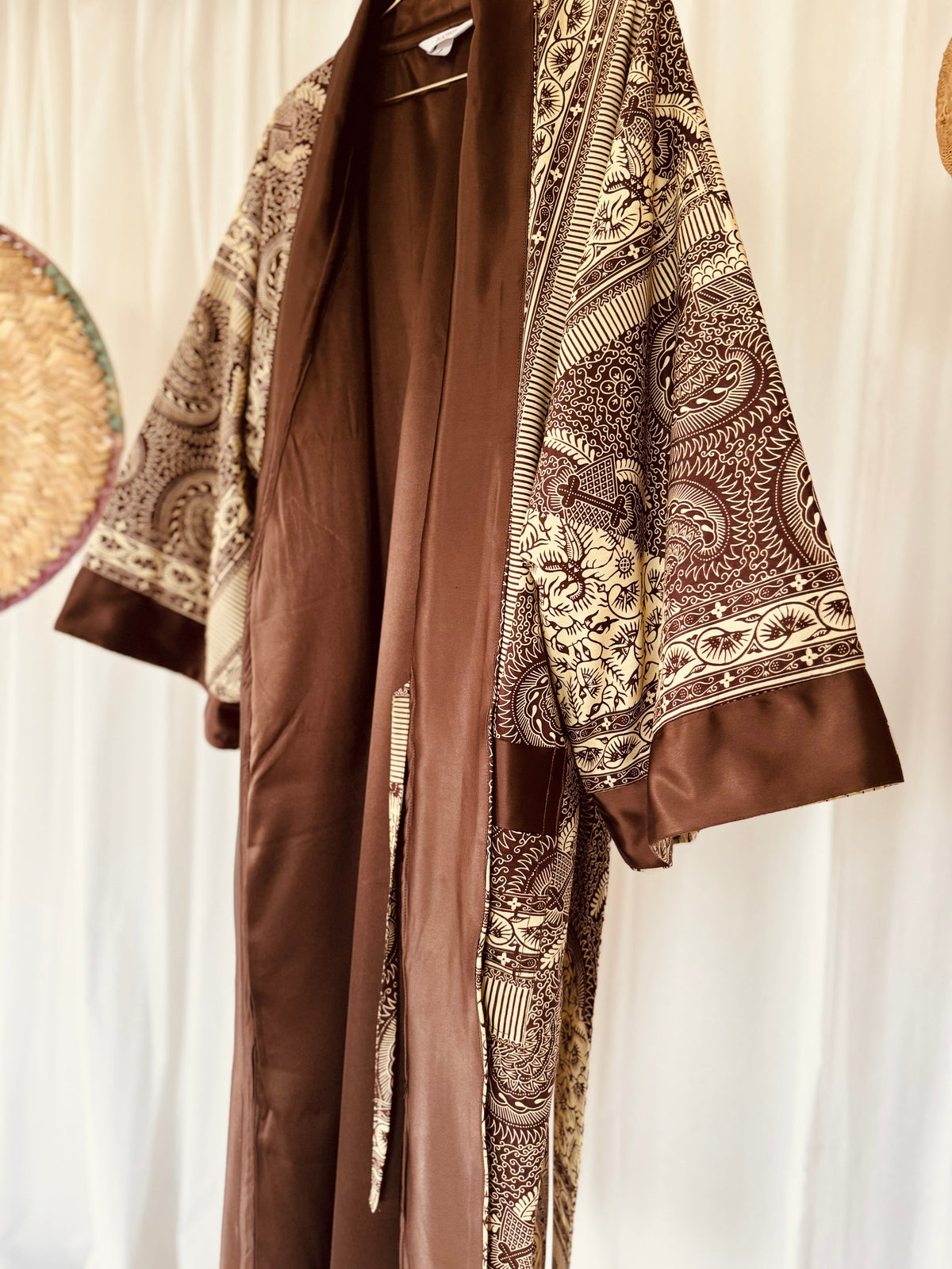 Afrikimo réversible « Morning Glory » - Satin marron