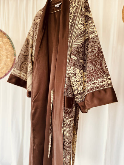 Afrikimo réversible « Morning Glory » - Satin marron