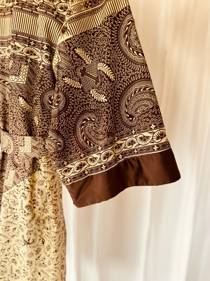 Afrikimo réversible « Morning Glory » - Satin marron