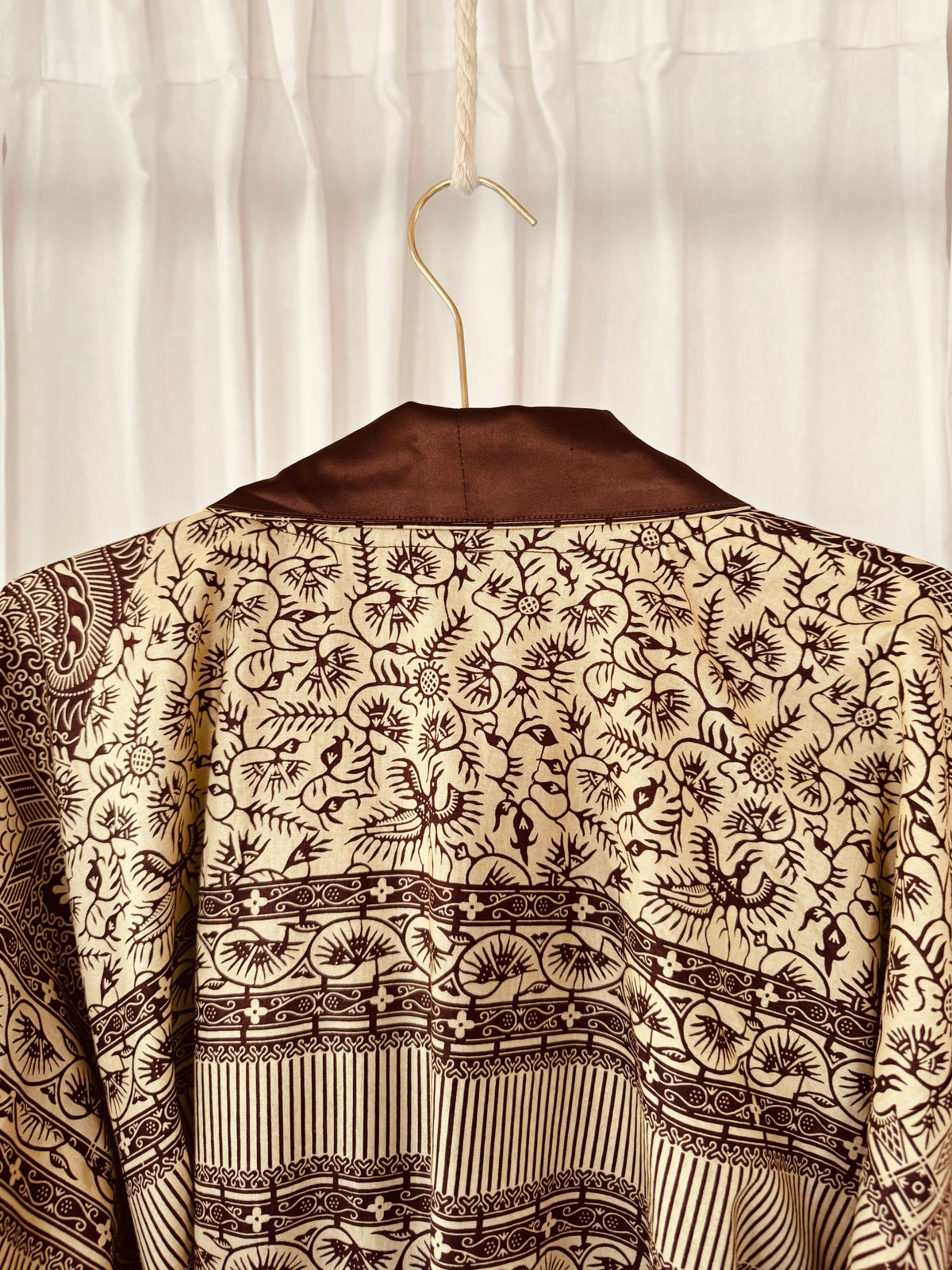 Afrikimo réversible « Morning Glory » - Satin marron