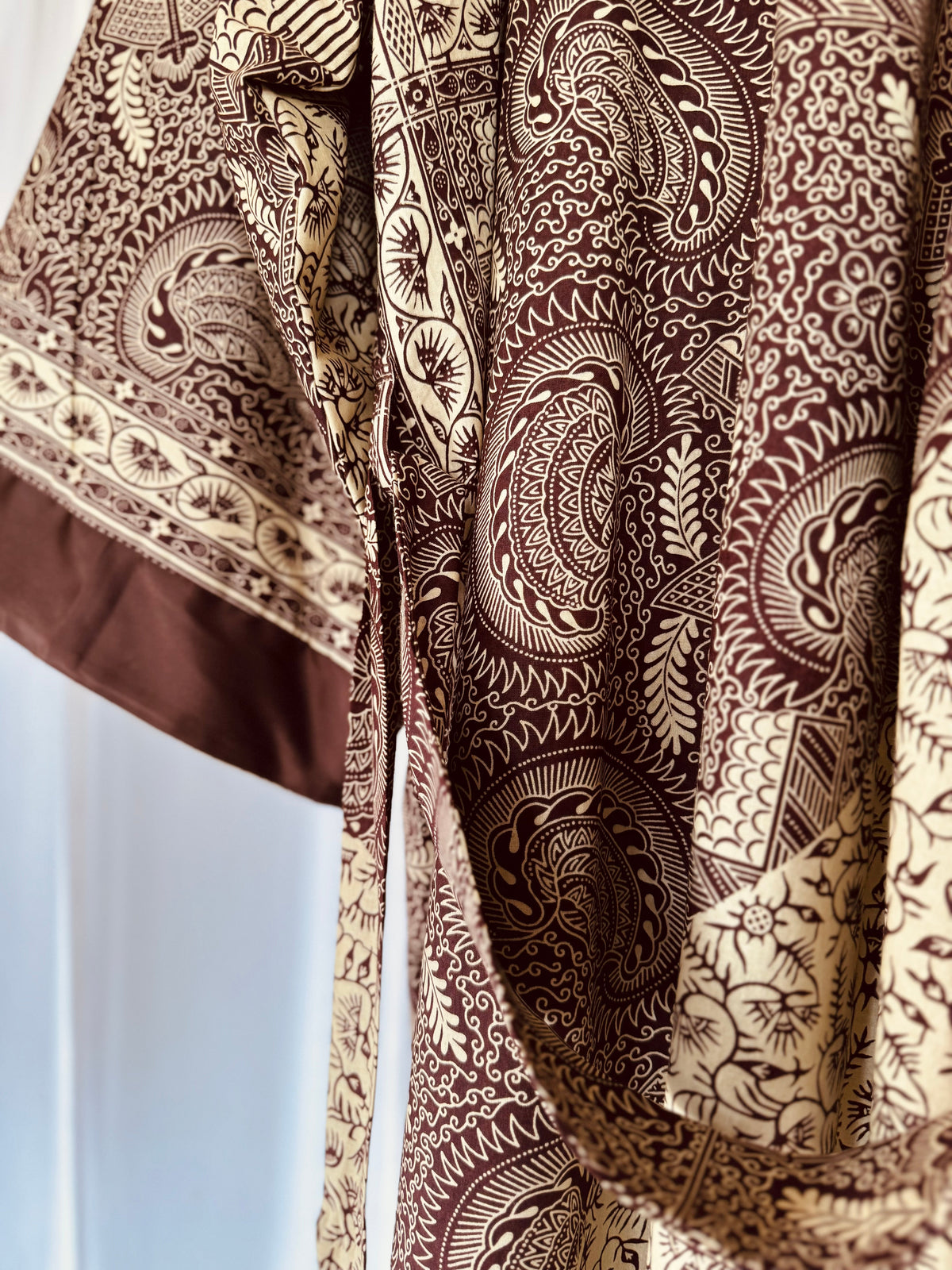 Afrikimo réversible « Morning Glory » - Satin marron