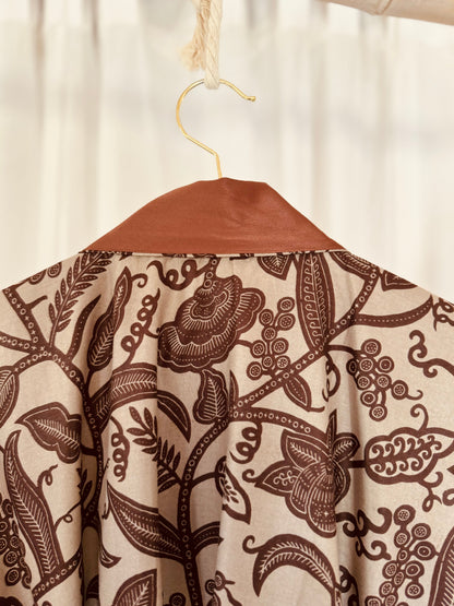 Afrikimo réversible « Rise and Shine IV » avec satin marron
