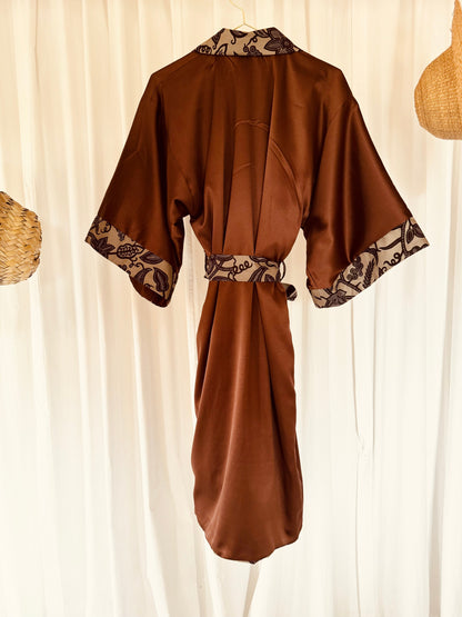 Afrikimo réversible « Rise and Shine IV » avec satin marron
