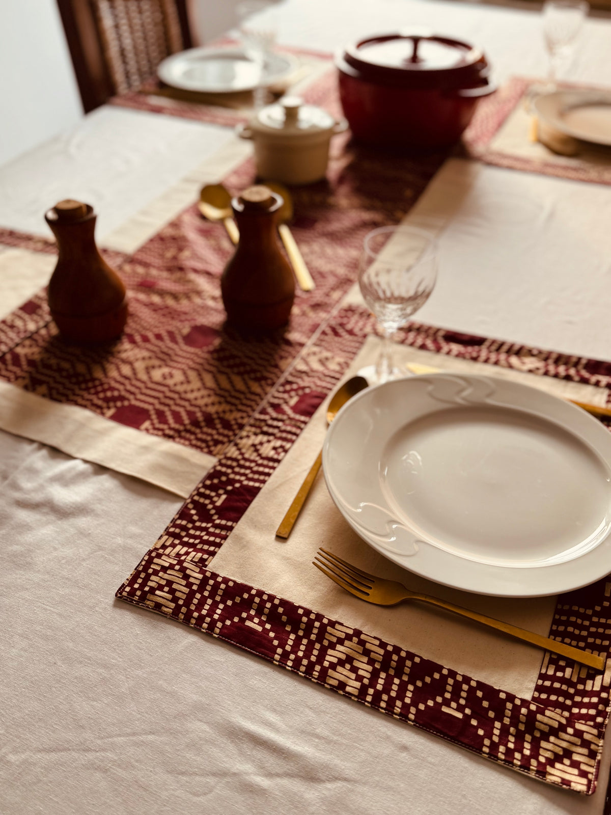 Set de table « Lac du Lotus II » - Lot de 4