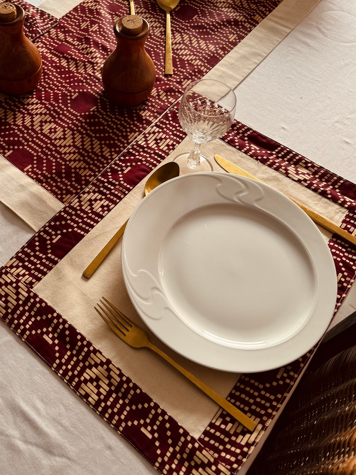 Set de table « Lac du Lotus II » - Lot de 4