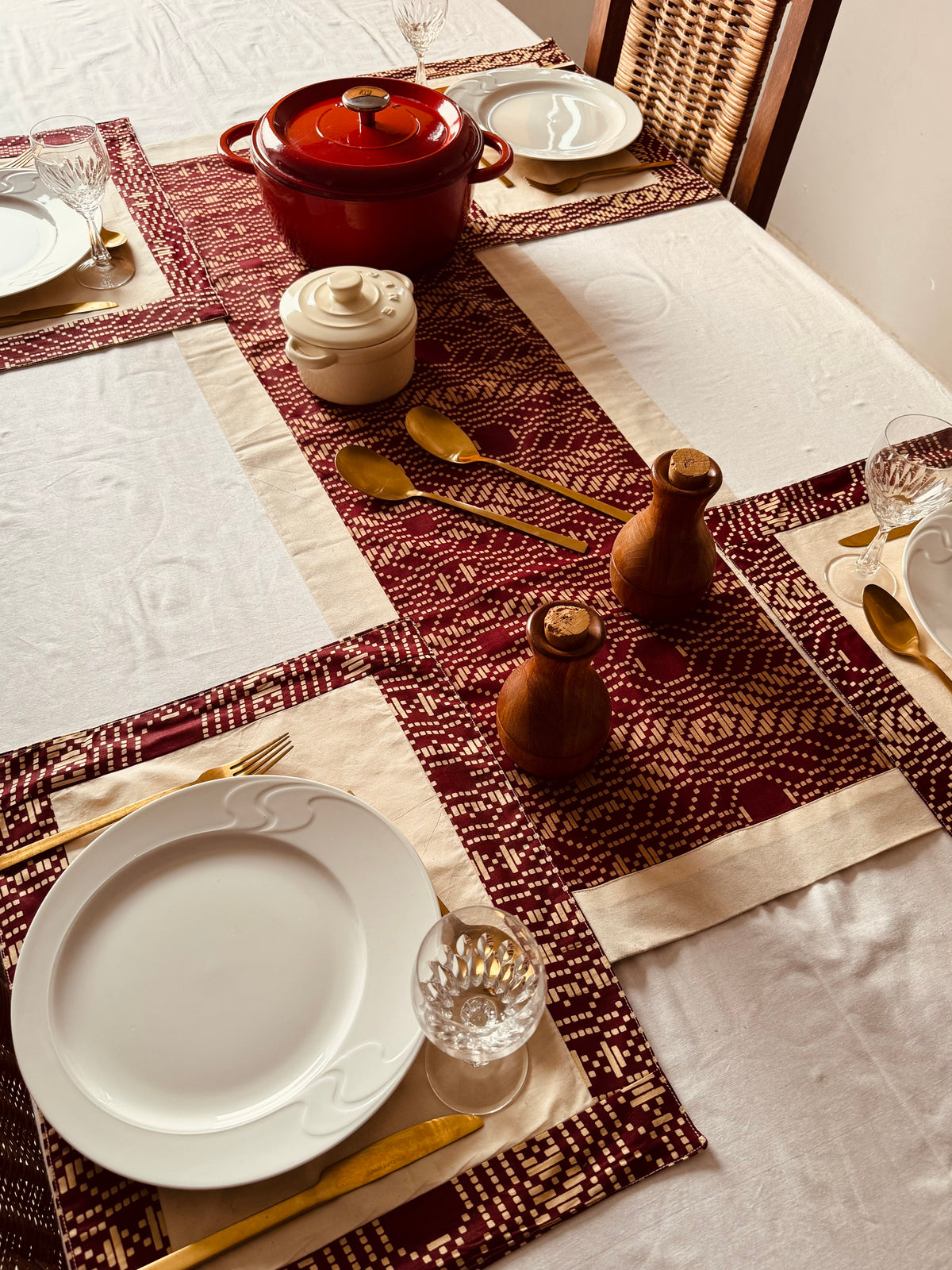 Set de table « Lac du Lotus II » - Lot de 4