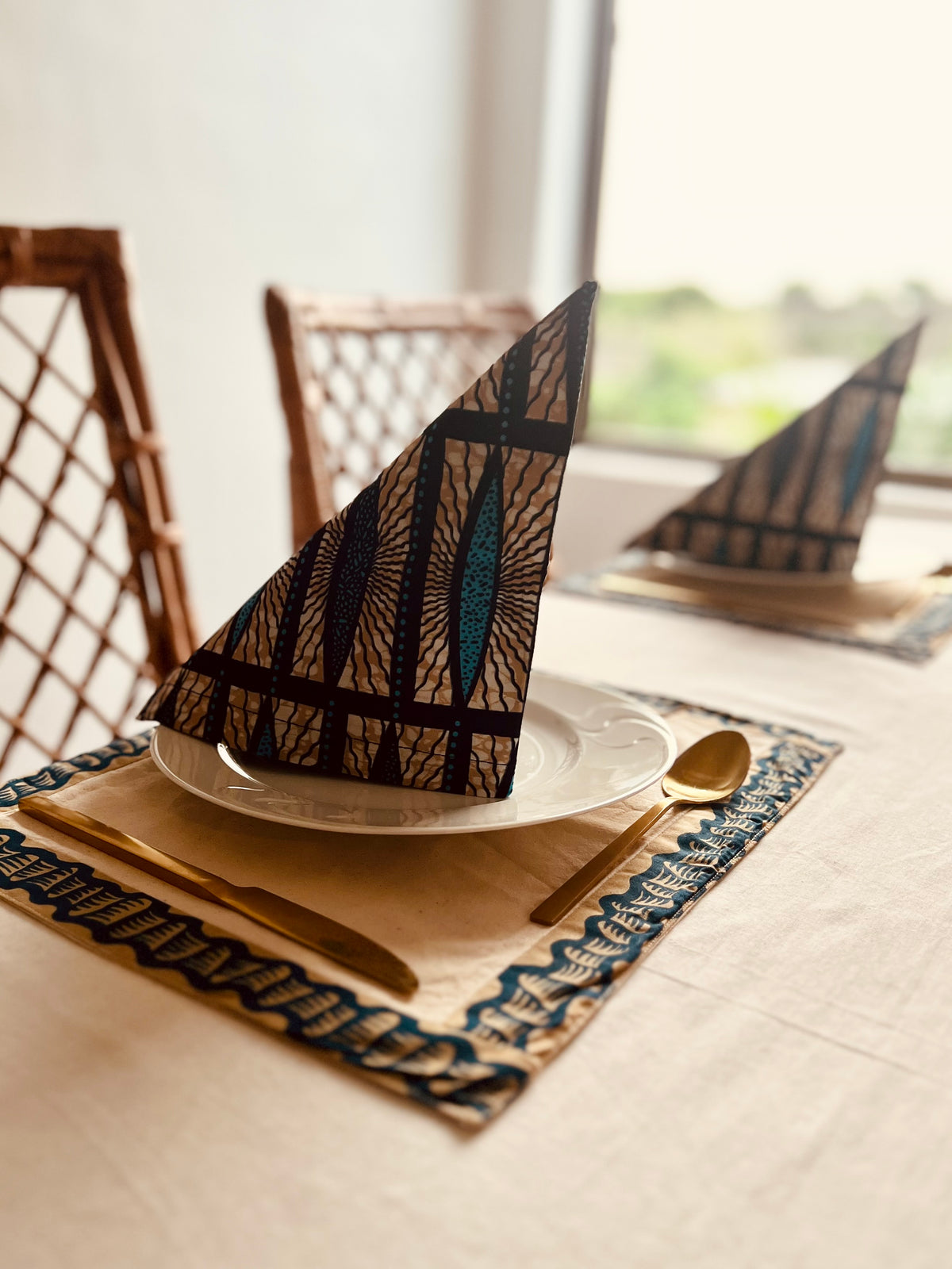 Set de table « Lac du Lotus II » - Lot de 4