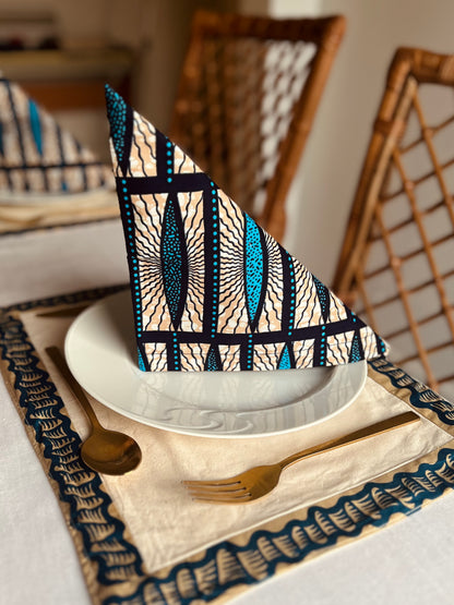 Set de table « Lac du Lotus II » - Lot de 4