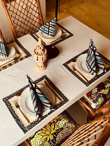 Set de table « Lac du Lotus II » - Lot de 4