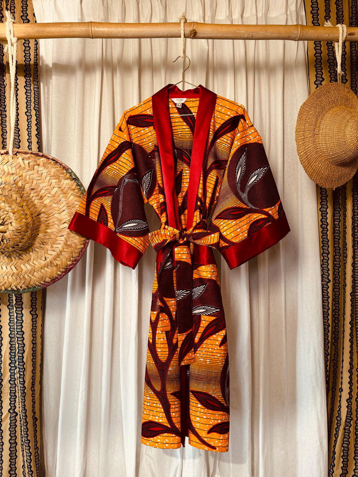 Afrikimo « Fleur de lune III » - Satin rouge