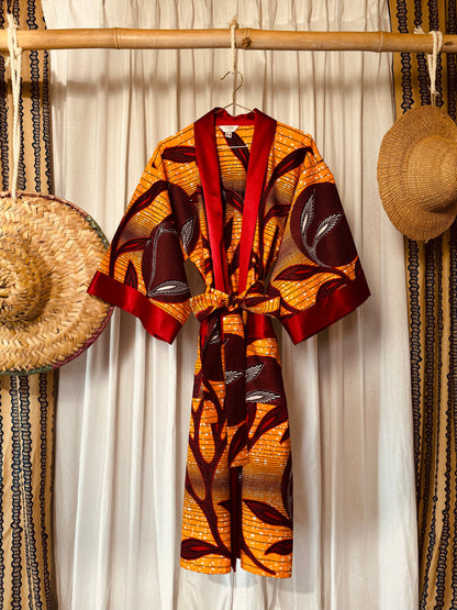 Afrikimo « Fleur de lune III » - Satin rouge