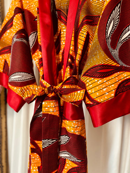 Afrikimo « Fleur de lune III » - Satin rouge