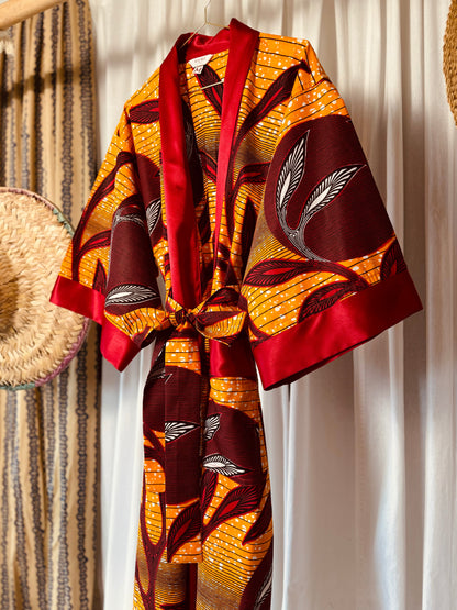 Afrikimo « Fleur de lune III » - Satin rouge