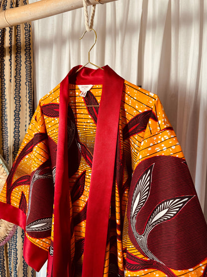 Afrikimo « Fleur de lune III » - Satin rouge