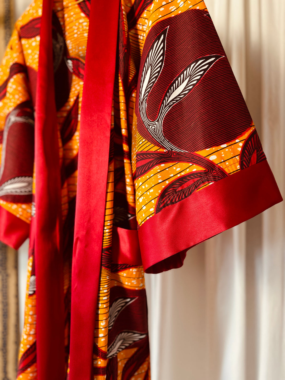 Afrikimo « Fleur de lune III » - Satin rouge