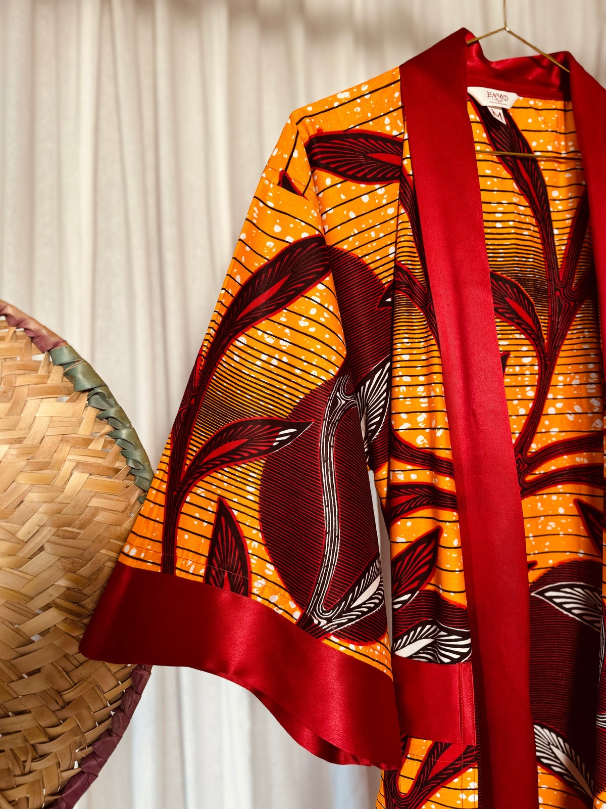 Afrikimo « Fleur de lune III » - Satin rouge
