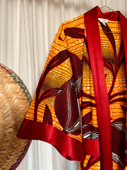 Afrikimo « Fleur de lune III » - Satin rouge