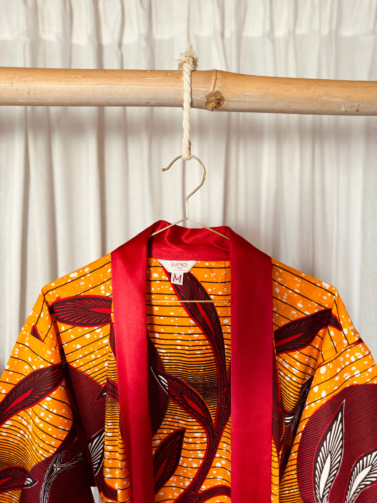 Afrikimo « Fleur de lune III » - Satin rouge