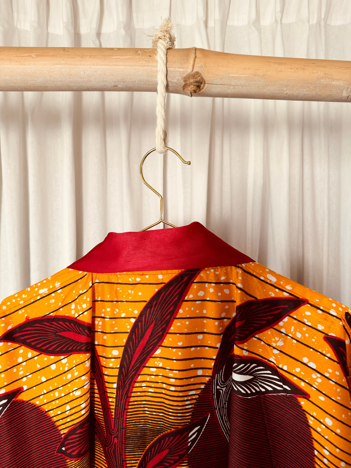 Afrikimo « Fleur de lune III » - Satin rouge