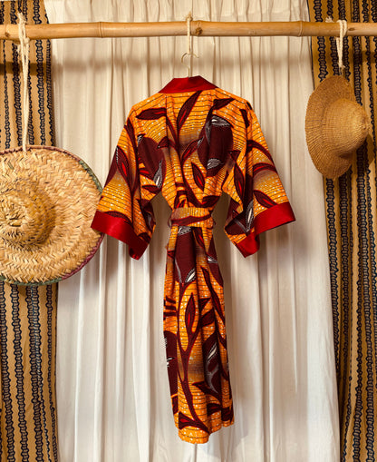 Afrikimo « Fleur de lune III » - Satin rouge
