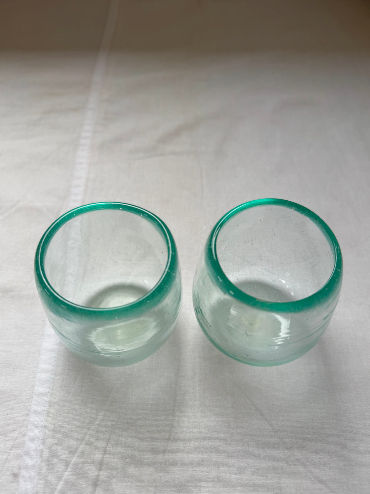 Glas “Ocean Green” – bauchig (4er-Set)