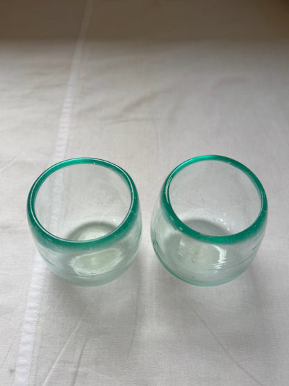Glas “Ocean Green” – bauchig (4er-Set)
