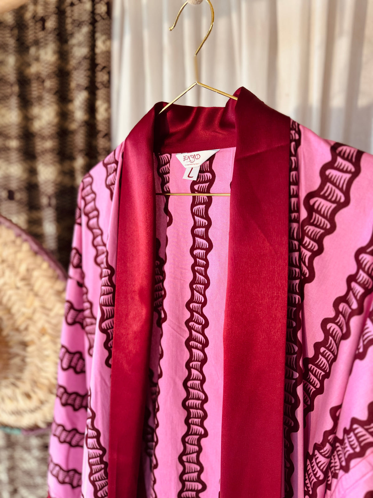 Afrikimo « Fleur de lune III » - Satin rouge