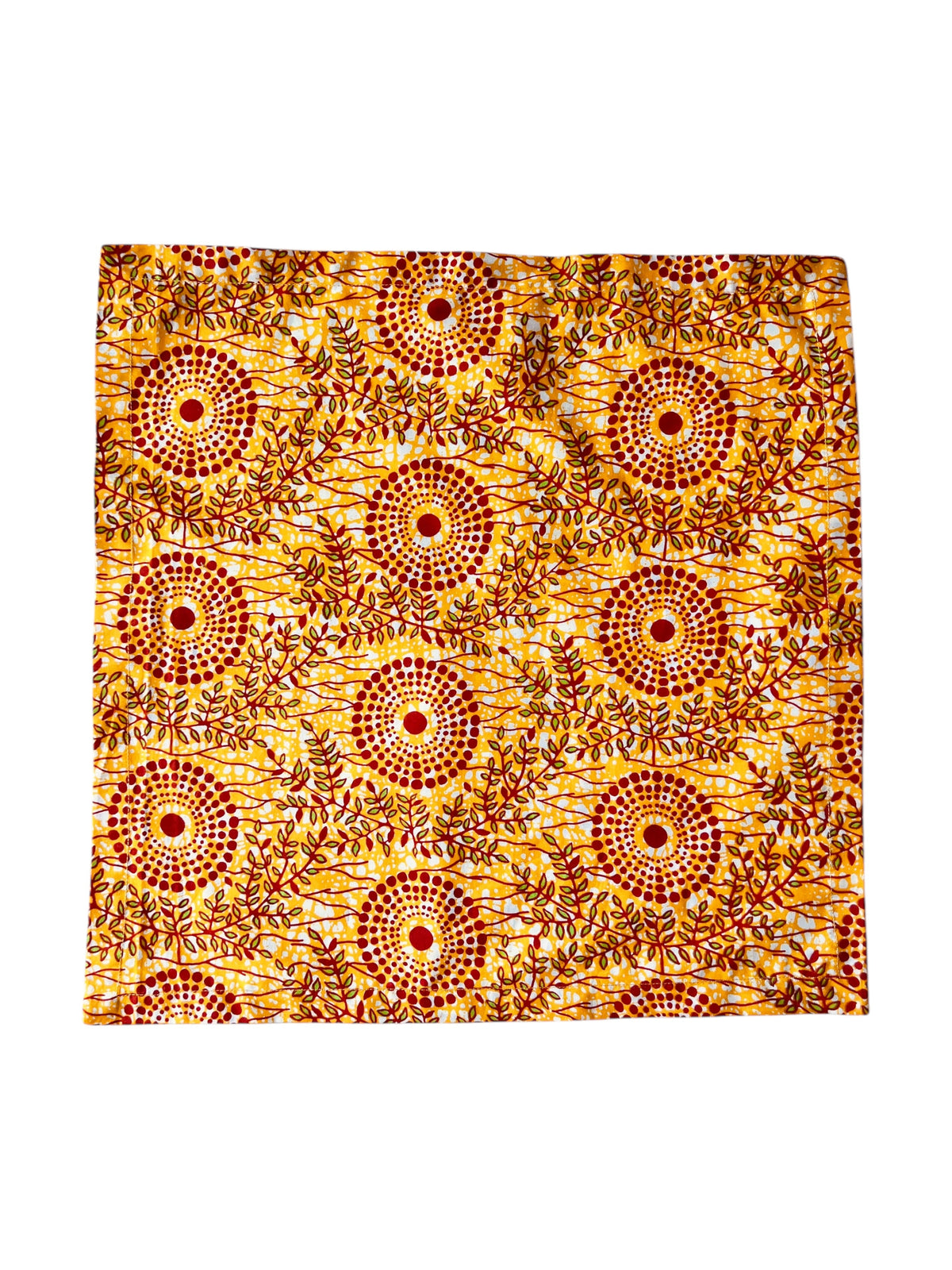 Serviettes de table « Feuillages et feux d'artifice » - Lot de 4