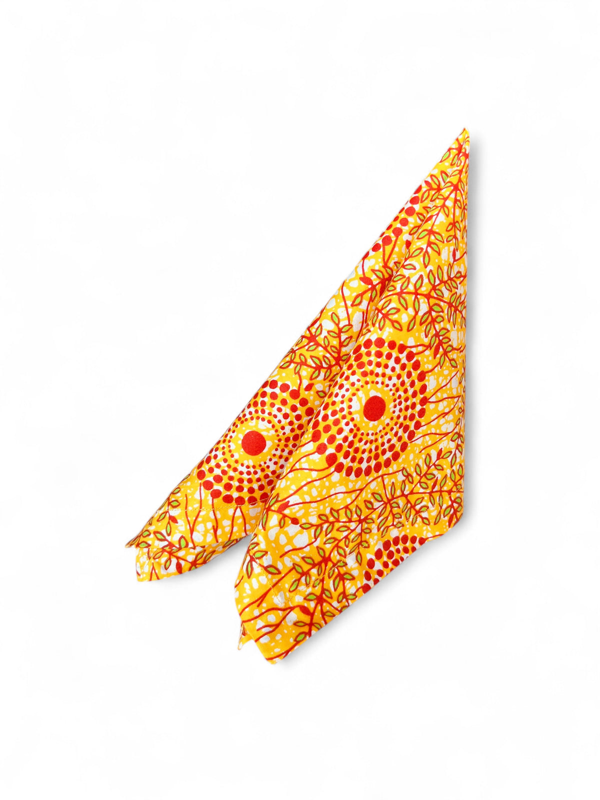 Serviettes de table « Feuillages et feux d'artifice » - Lot de 4