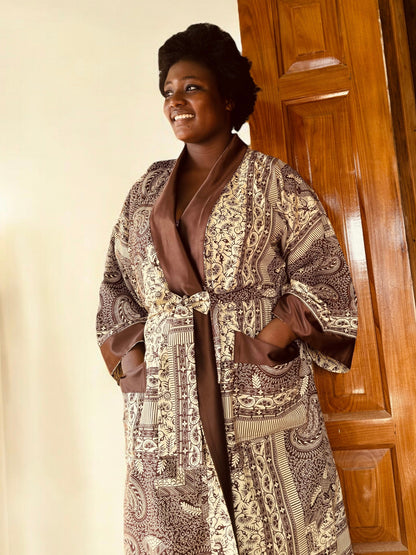 Afrikimo réversible « Morning Glory » - Crème Satin