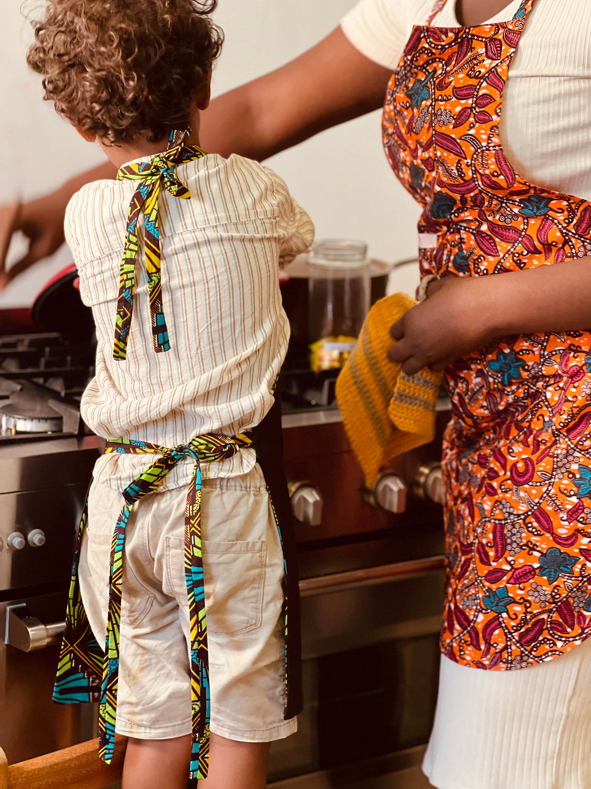 Tablier réversible pour enfants « Piano Bar »