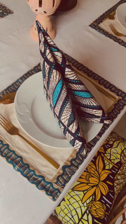 Set de table « Lac du Lotus II » - Lot de 4